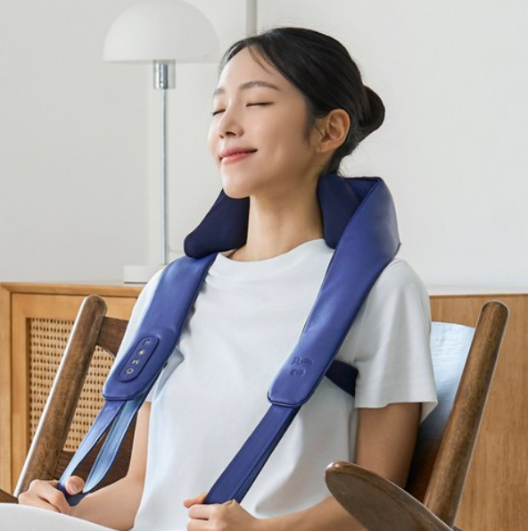 [풀리오] 목 어깨 마사지기V3 + 파우치 + 추석 쇼핑백M / 무선 온열 3단안마볼 승모근 안마